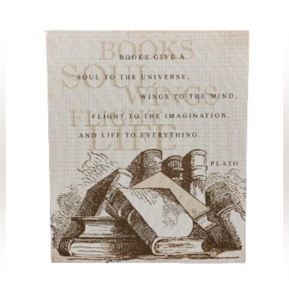 "Books Give A Soul To The Universe" 10x12" Plato Quote Wall Art Decor - Picture 1 of 10